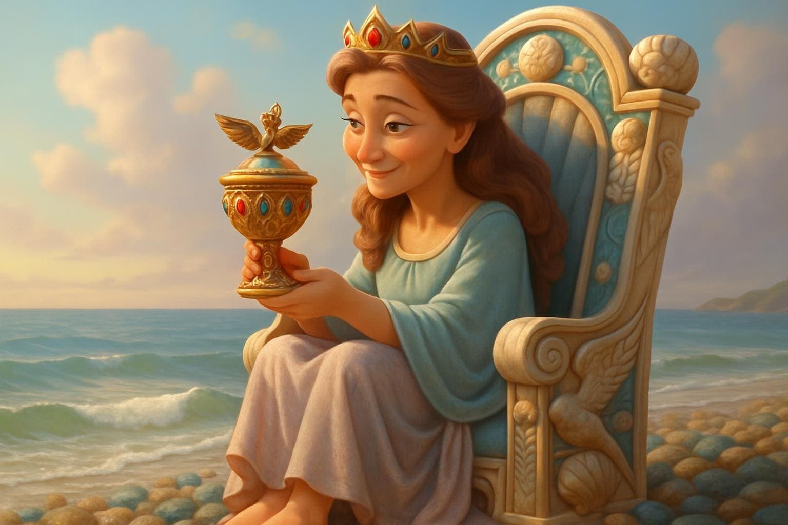 聖杯皇后 Queen of Cups 塔羅牌牌意 聖杯皇后 Queen of Cups 塔羅牌牌意