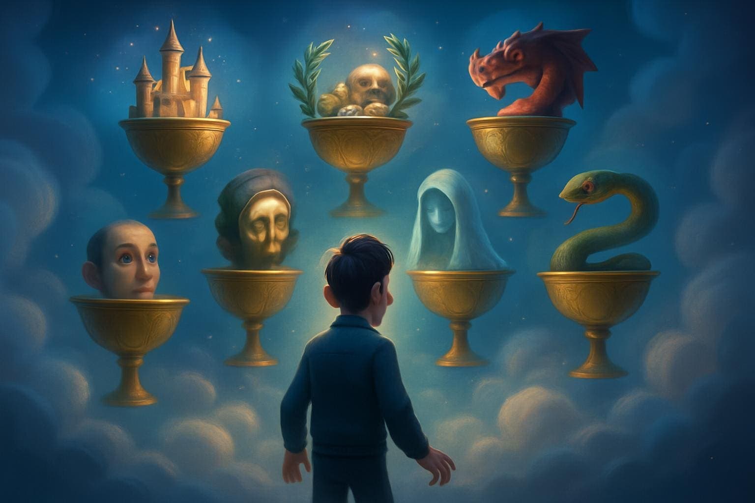 聖杯七 Seven of Cups 塔羅牌牌意 聖杯七 Seven of Cups 塔羅牌牌意