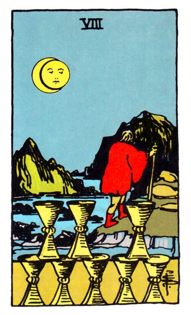 聖杯八 Eight of Cups 深入了解正/逆位牌意解讀 聖杯八 Eight of Cups 深入了解正/逆位牌意解讀