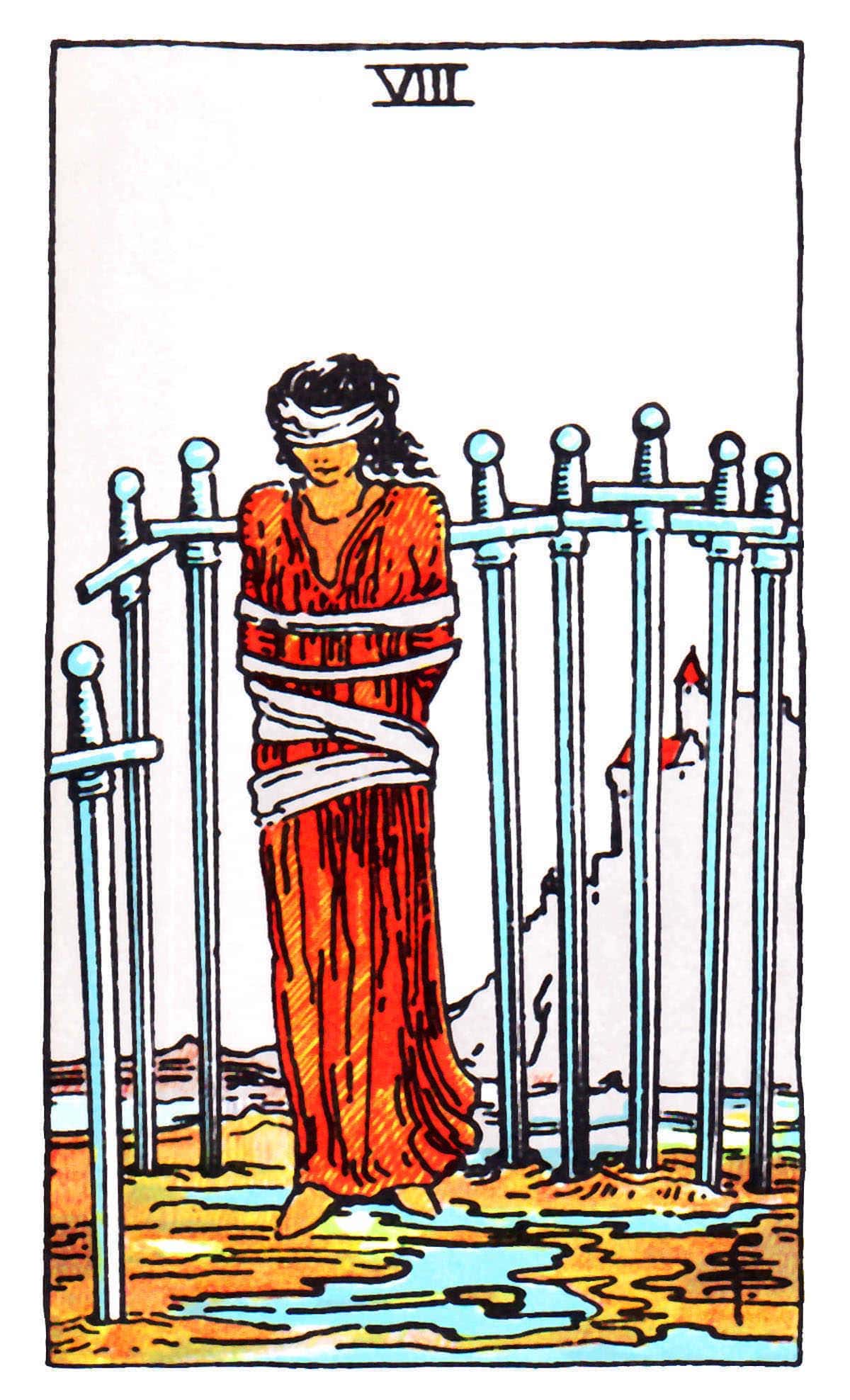 寶劍八 Eight of Swords 深入了解正/逆位牌意解讀 寶劍八 Eight of Swords 深入了解正/逆位牌意解讀