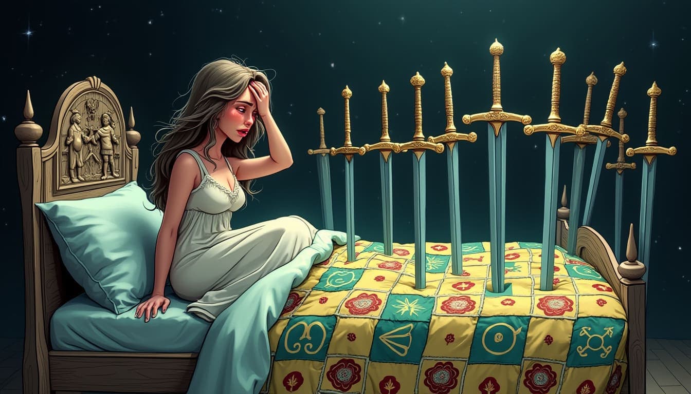 寶劍九 Nine of Swords 塔羅牌牌意 寶劍九 Nine of Swords 塔羅牌牌意