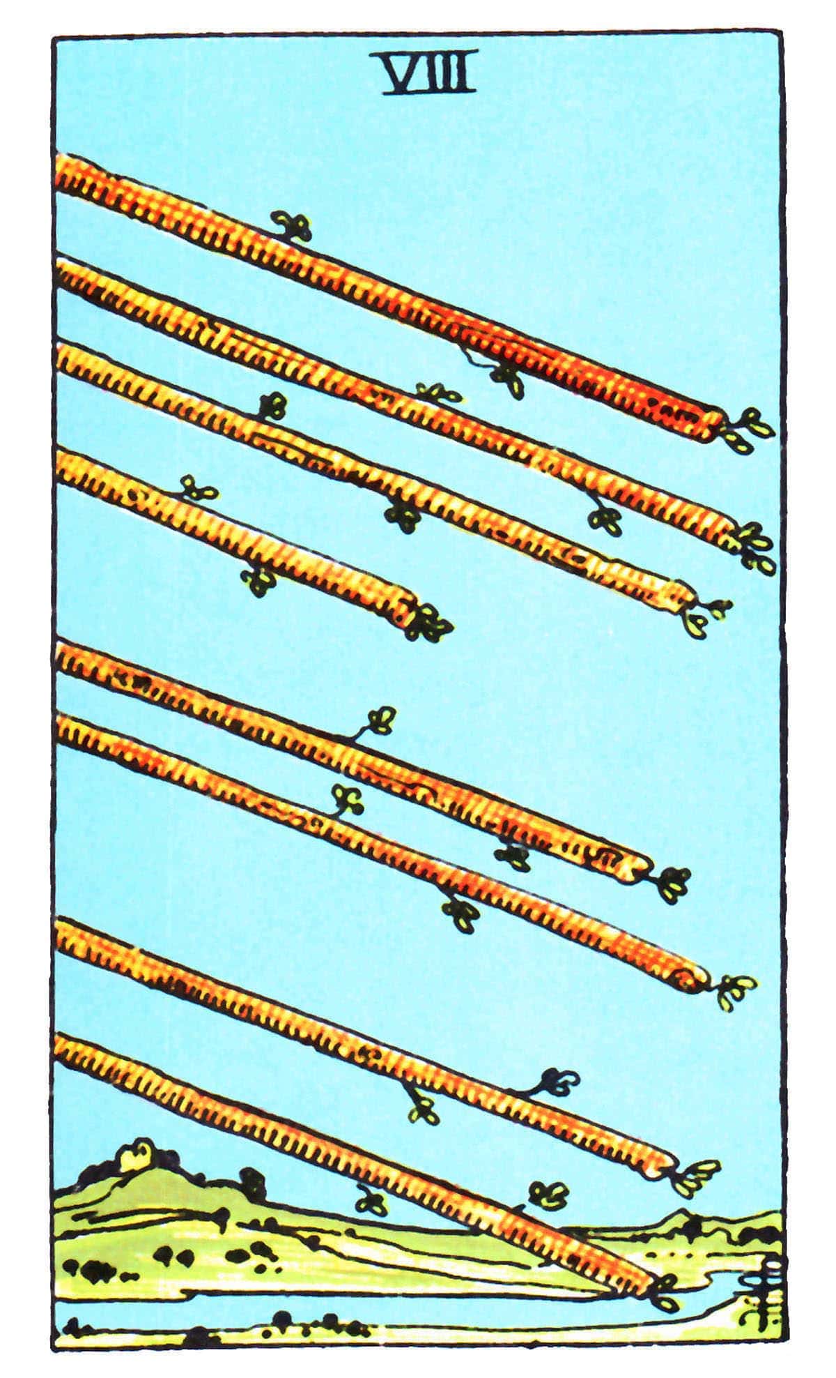 權杖八 Eight of Wands 深入了解正/逆位牌意解讀 權杖八 Eight of Wands 深入了解正/逆位牌意解讀