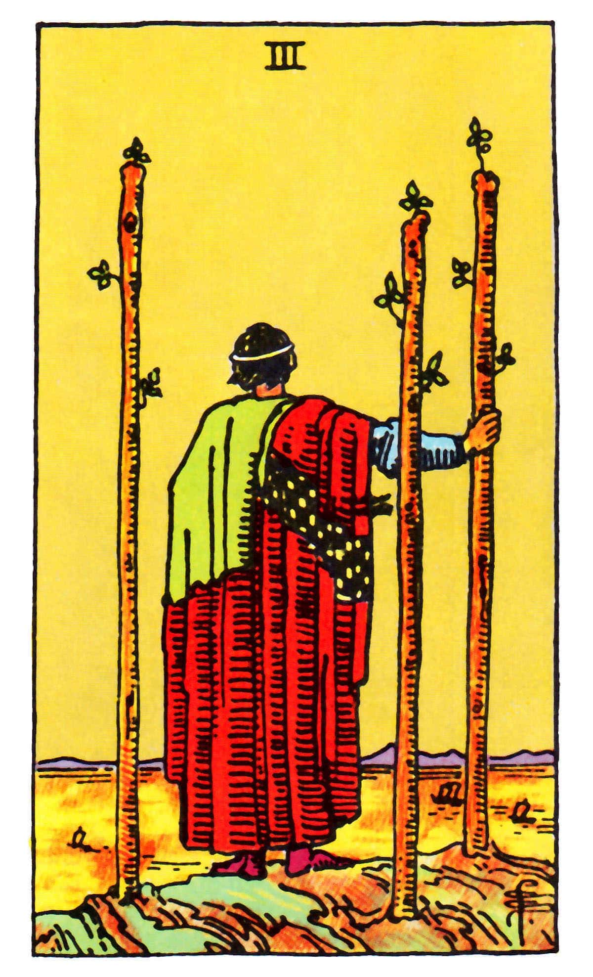 權杖三 Three of Wands 深入了解正/逆位牌意解讀|塔羅牌義解析|正位與逆位詳解 | 太陽塔羅日誌