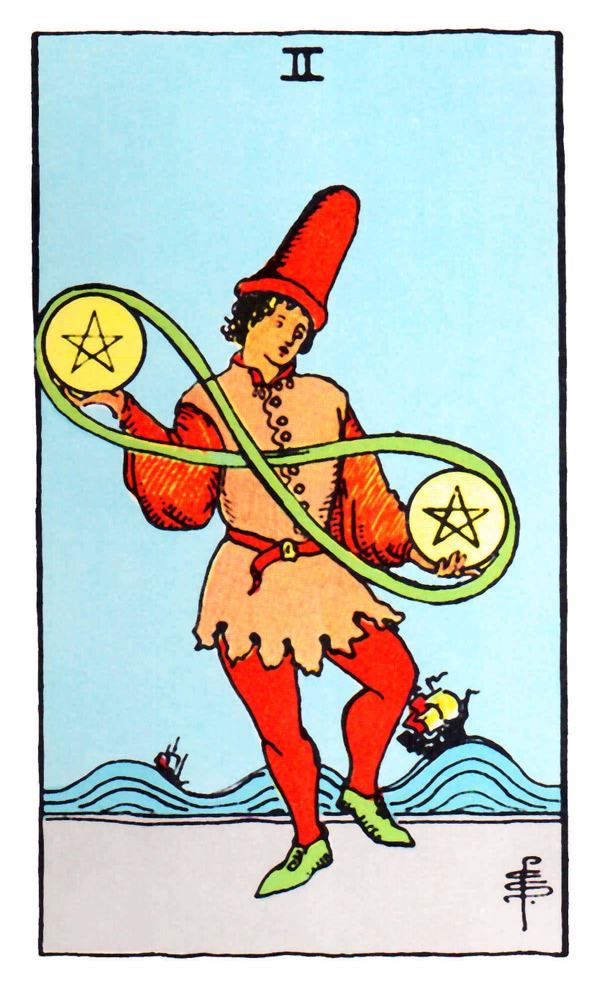 星幣二(金幣/錢幣二) Two of Pentacles 牌面解讀