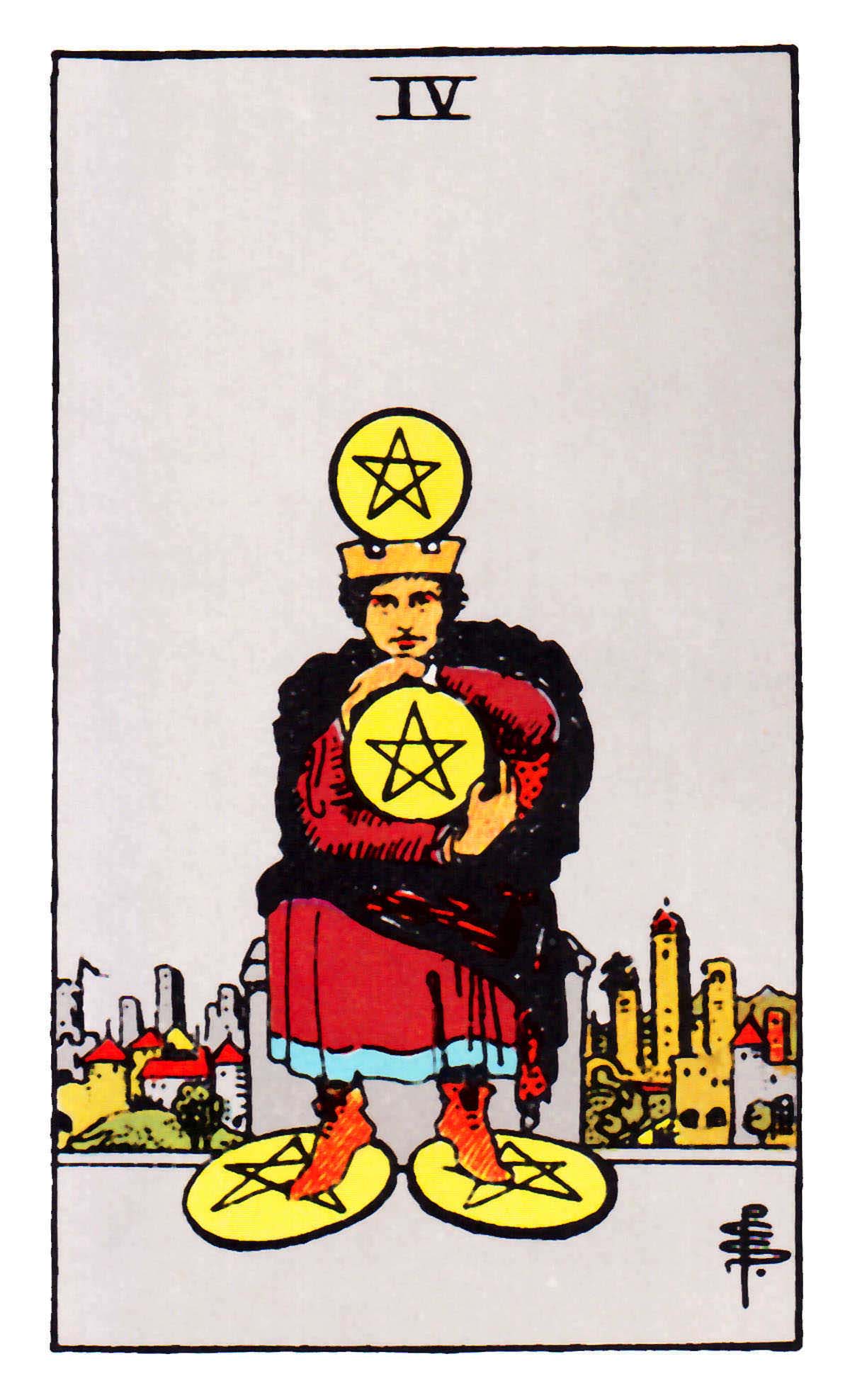 星幣四(金幣/錢幣四) Four of Pentacles 牌面解讀