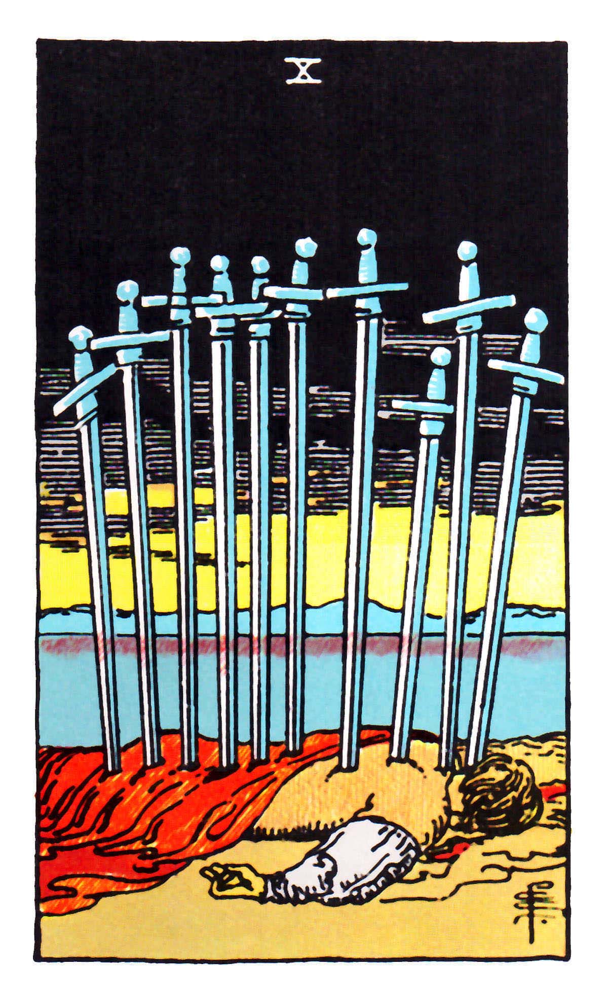 寶劍十 Ten of Swords 牌面解讀