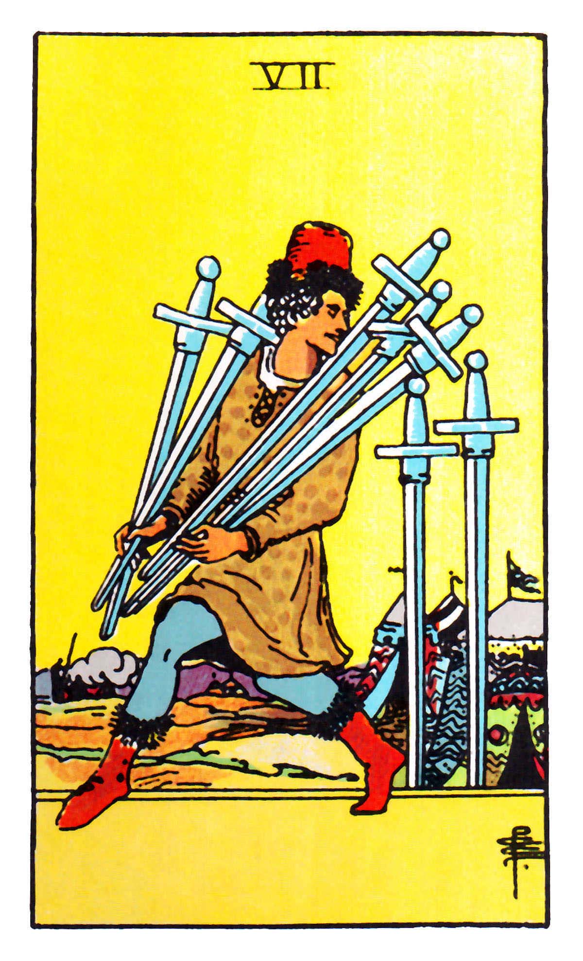 寶劍七 Seven of Swords 牌面解讀