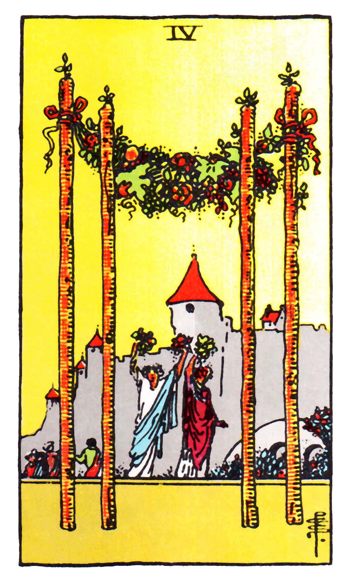 權杖四 Four of Wands 牌面解讀
